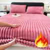 2025 Rabbit Velvet Bedsheet Bed Cover, Single Piece, Winter Thick Milk Coral Velvet Mattress Protective Cover, Dust-proof