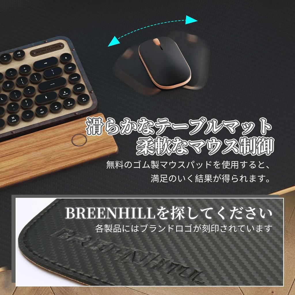 BREENHILL Настольный коврик из искусственной кожи, большой водонепроницаемый коврик для мыши для стола, офисный, домашний игровой коврик и коврик, протектор, (Черная пробка,