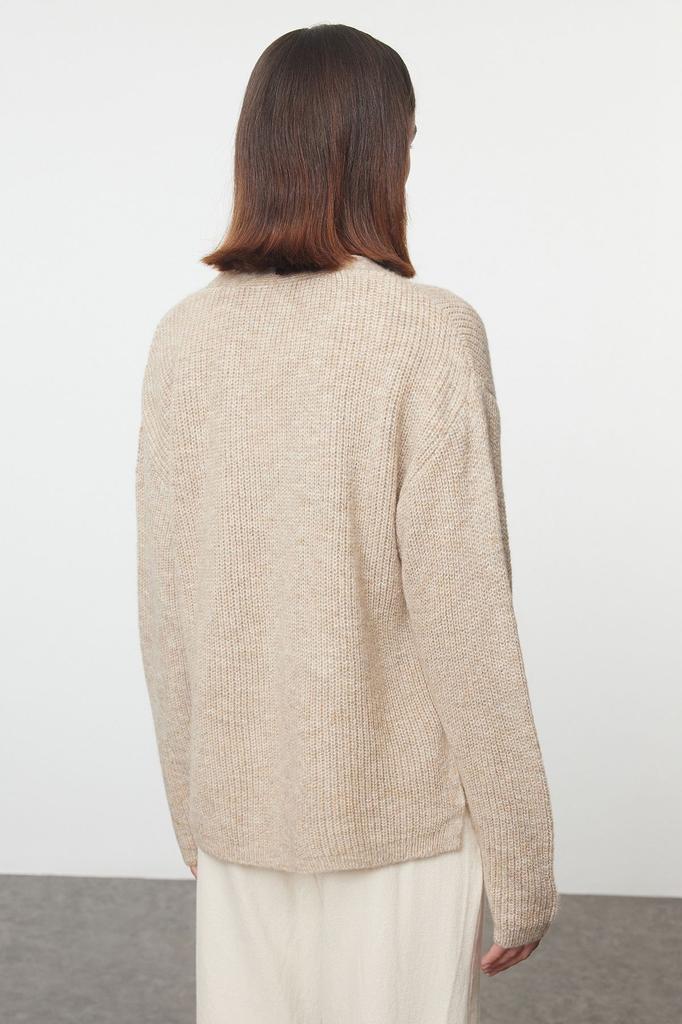 Женский элегантный кардиган из норки, более экологичный базовый трикотажный кардиган с мягкой текстурой