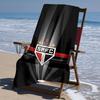 proof beach towel with São Paulo FC logo pattern - soft,absorbent,quick-drying,machine washable - perfect for swimming,camping,bathing