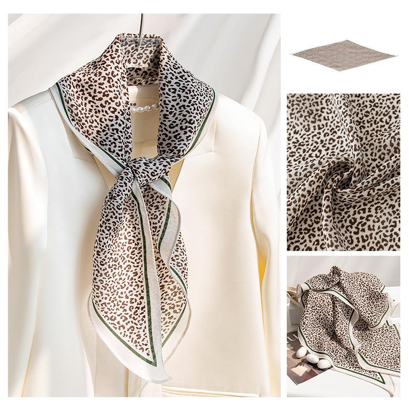 New Wool Silk Scarf for Women Fashionable and Versatile Long Strips High-end Printed Neck Scarf Exterior