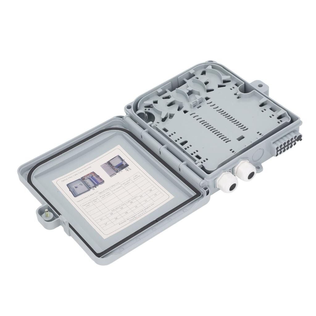 Оптическая распределительная коробка 12 портов Водонепроницаемая волоконно-оптическая коробка-сплиттер для SC FC PLC