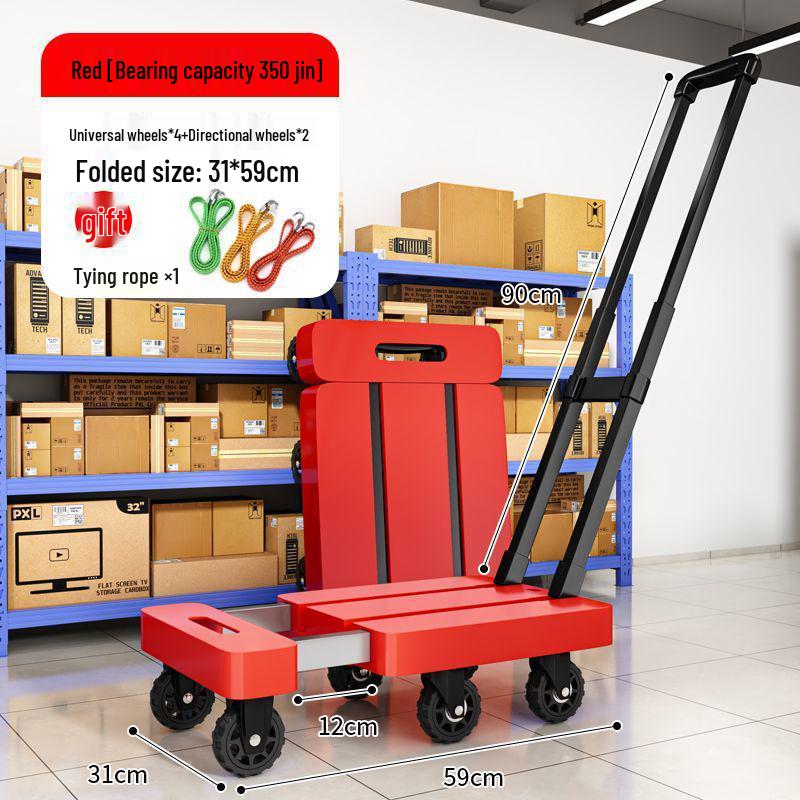 Compact Folding Telescopic Hand Truck for Household Use