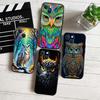 RE16 Cartoon Art Owl Shell Phone Case for Samsung Galaxy Note 10 20 S23 S24 S25 Ultra FE Plus Edge Lite A02S A35 A07 A17
