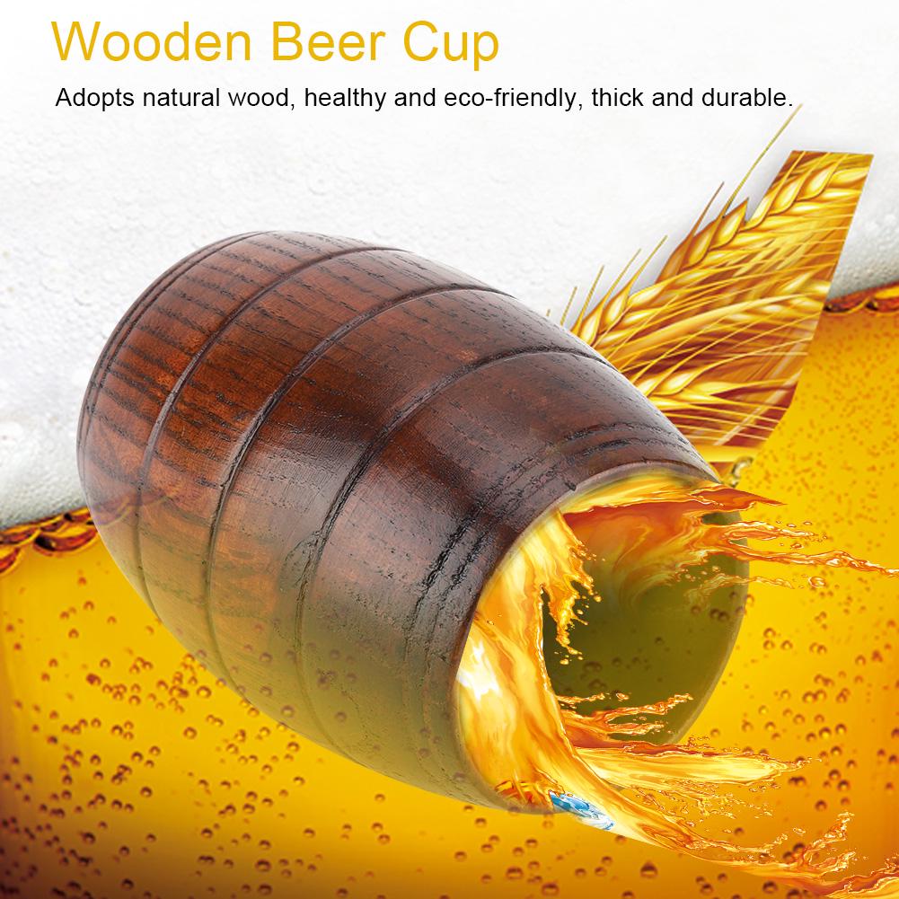 Натуральная деревянная пивная кружка ретро большой емкости для чая, молока, сока, классическая деревянная кружка для питья