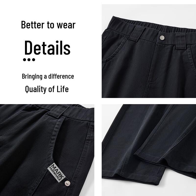 Mark Fairwhale 100% Cotton Loose Fit Straight Leg Cargo Pants