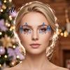 Easy Application Face Decals Glitter Butterfly Stickers Waterproof Temporary Tattoos for Festival Party Stage Long Lasting Makeup Makeup Water