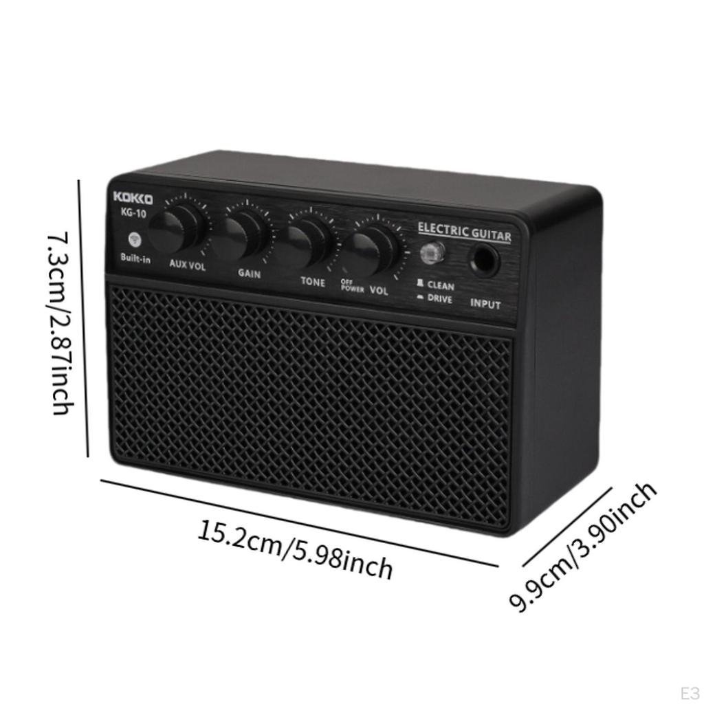 Гитарный усилитель Мини Электрический динамик Перезаряжаемый усилитель Звук для