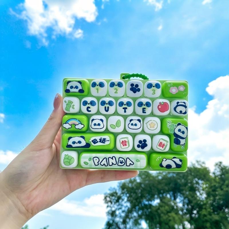 Креативный Мультяшный Панда 26-Клавишный Fidget Клавиатура для Снятия Стресса Брелок-Подвеска Украшения для Сумок