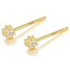 Earrings Silver925 Silver Gold 18K Coating Compatible with Metal Allergies Mini Earrings Extremely Small (yellow Gold)