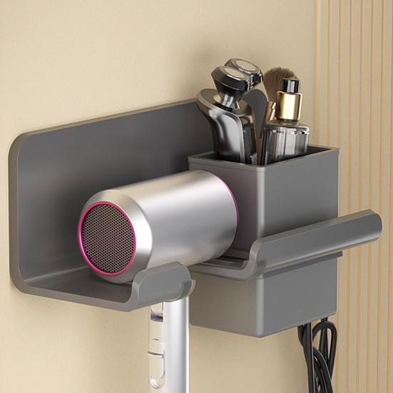 Держатель для фена настенная стойка для хранения выпрямителя для волос сушилка легко
