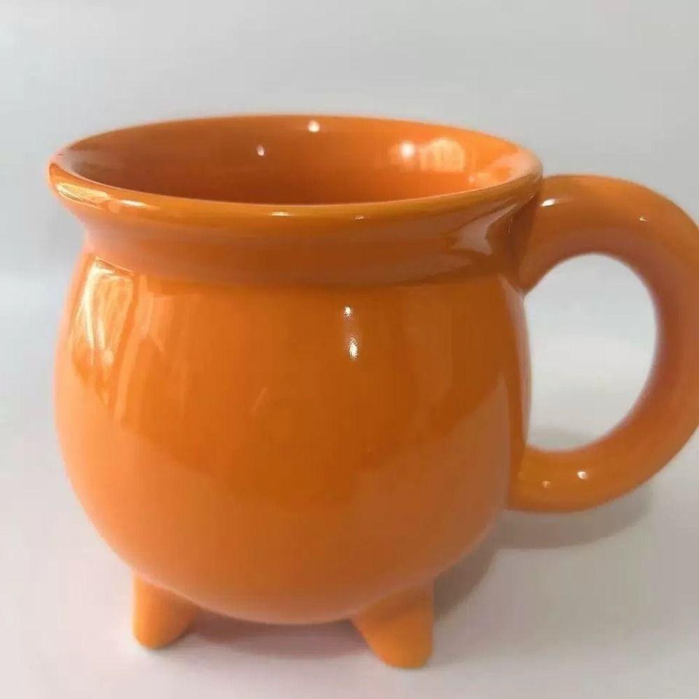 Anti-scald Handle Witch Cauldron Coffee Mug 400ml Capacity Ceramic Coffee Cup Afternoon Tea