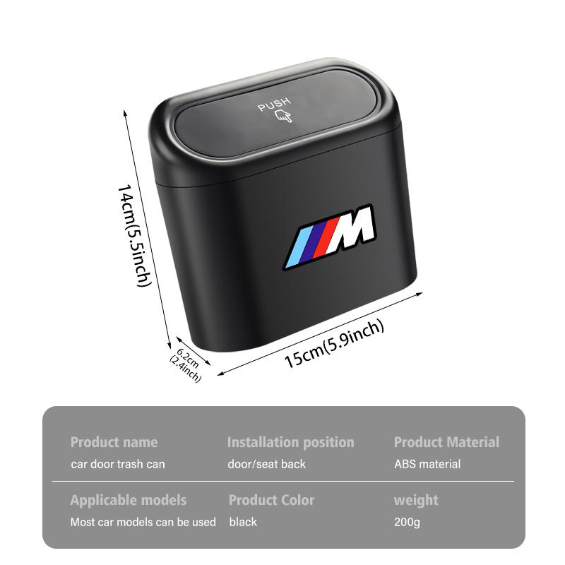 KHQB5 For BMW Car Hanging Trash Bin Pressing Storage Box Auto Accessories X1 X2 X3 X4 X5 X6 X7 G20 G30 6GT E46 E90 E60 F10 E39
