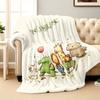 Cartoon animal parade pattern Flannel printed blanket suitable for all seasons suitable for living room office sofa and travel