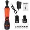 12V Cordless Ratchet Right Angle Wrench 3/8INCHES 65Nm Angle Wrench Tool Impact Power Tool with 2 Battery