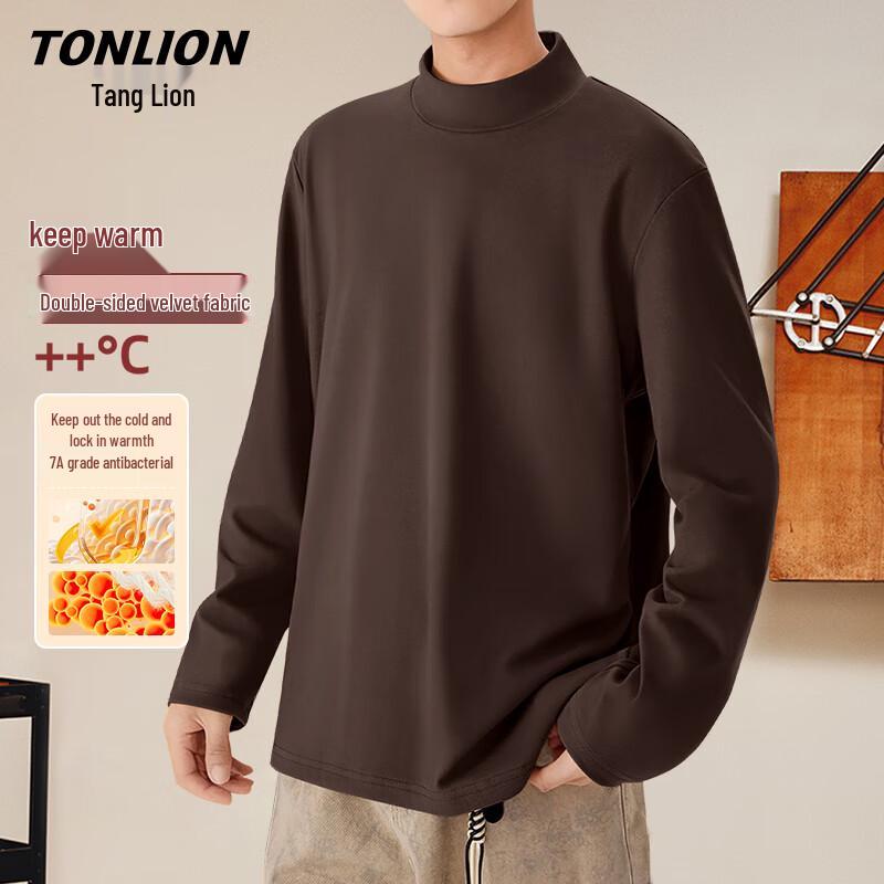 Мужская термофутболка TonLion с флисовой подкладкой и воротником-стойкой