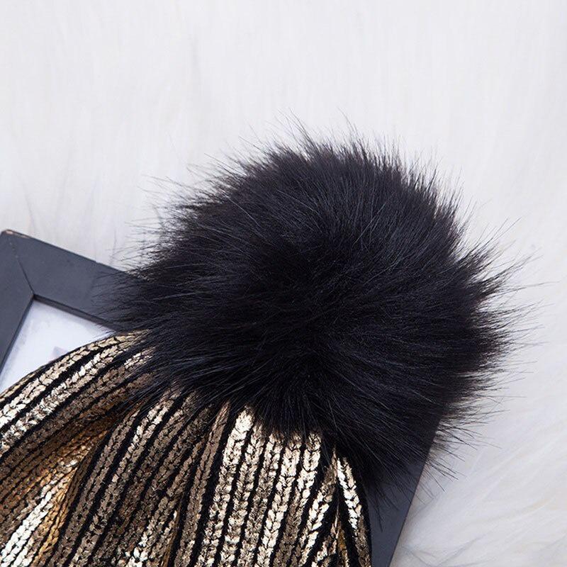 Горячая золотая серебряная шапка-бини шерстяная женская осенне-зимняя студенческая теплая шерстяная вязаная шапка светоотражающие шапки-бини