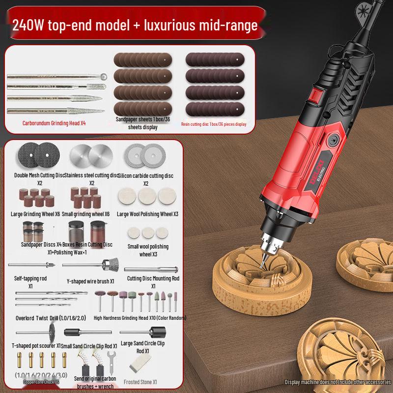 Высокомощная ручная электрическая шлифовальная машина для резьбы по дереву, полировки нефрита, резки и гравировки.