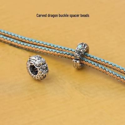 Невыцветающий ретро-дракон с гравировкой в виде бусины-разделителя для буддийских бусин-подсчета аксессуаров своими руками