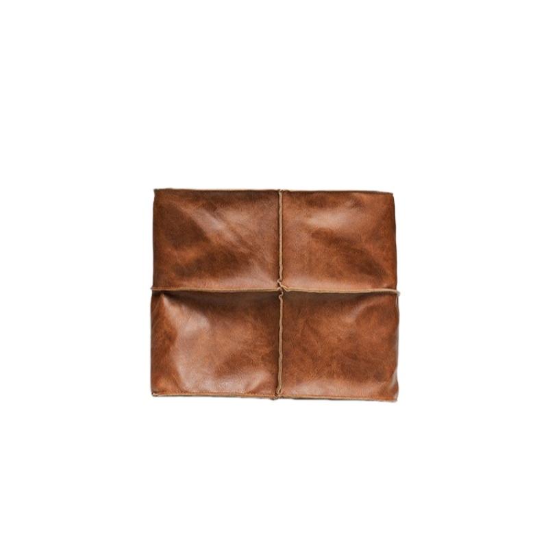 Retro Soft Leather Tote Bag Casual Patchwork Large Capacity Handbags Versatile Color Blocked Splicing Women's Underarm Bag