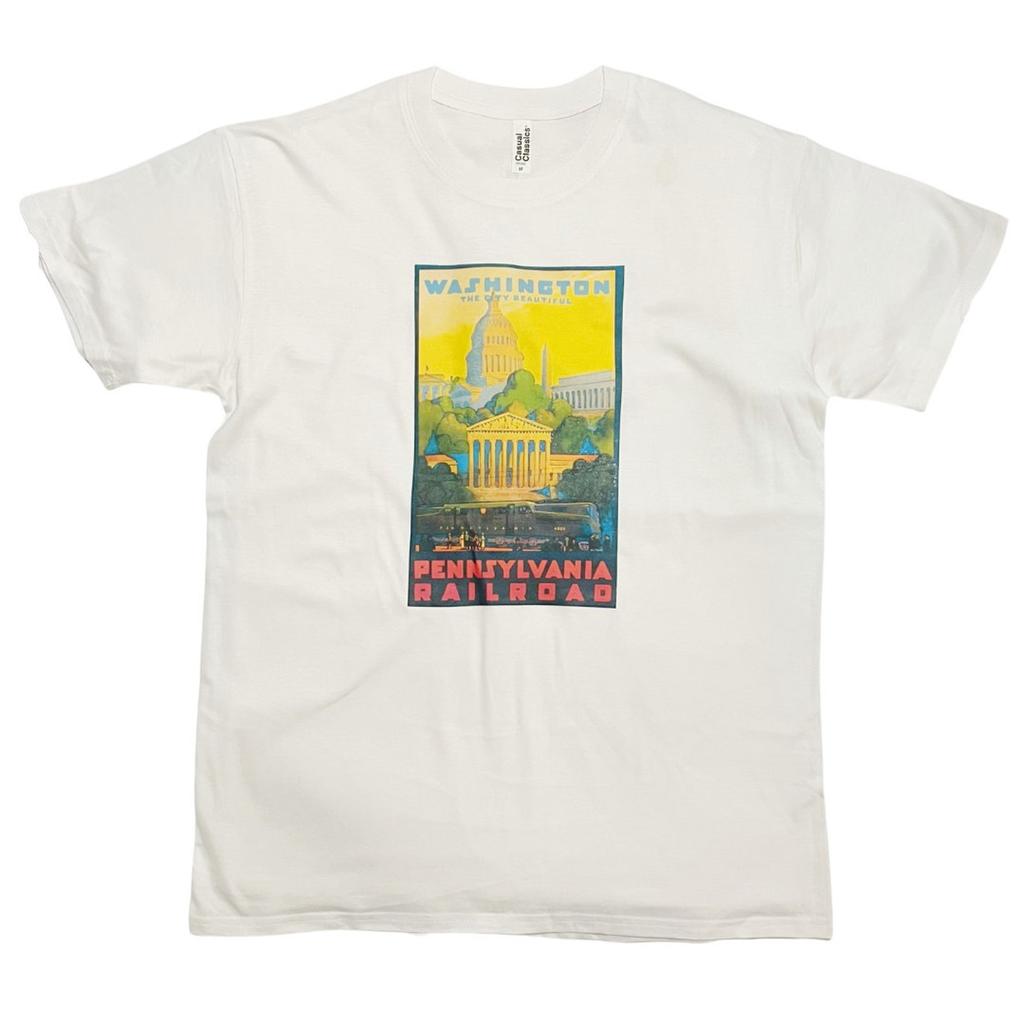 Washington DC Travel Poster T-Shirt: Vintage Art Print