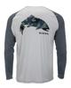 SIMMS camouflage fishing suit Luya long-sleeved crew neck T-shirt men's summer sunscreen suit quick-drying breathable fishing suit