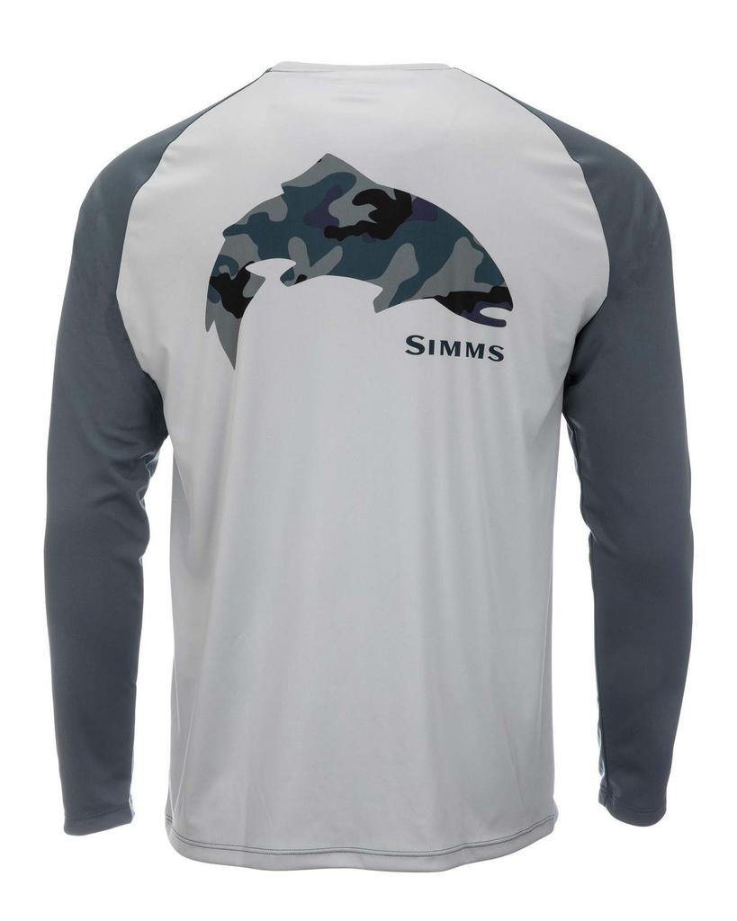 SIMMS camouflage fishing suit Luya long-sleeved crew neck T-shirt men's summer sunscreen suit quick-drying breathable fishing suit