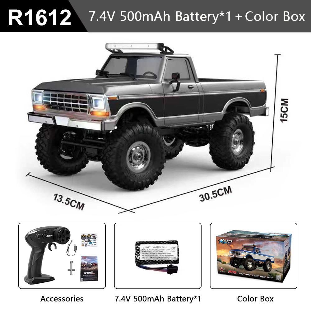 HB R1601 Радиоуправляемая машина 1:16 2.4G 4WD Внедорожные автомобили с дистанционным управлением со светодиодной подсветкой, грузовики-краулеры, модель транспортного средства для лазания, игрушки для детей и взрослых