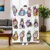 1PC Pop Cartoon Actor Elf Pattern Soft Throw Thin Blanket Gifts for Couch Bed Car Home Camping For Cartoon Lovers All Season Use