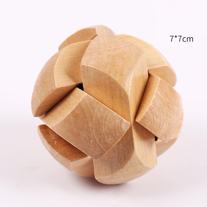 Деревянный замок Kong Ming Lock Lu Ban Lock Iq Brain Teaser Развивающая игрушка Монтессори 3D-головоломка Игра Разблокировка Игрушки для взрослых детей