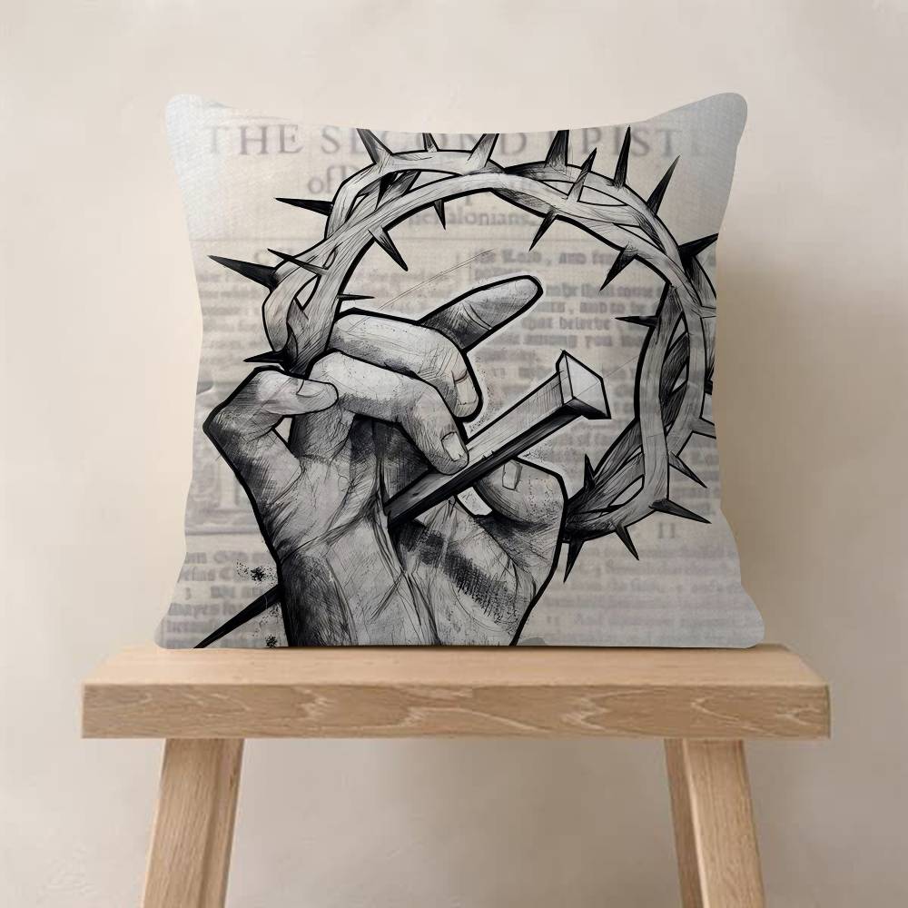 Son Of God Jesus Cross Holy Light Pillowcase Toon Gift Cushion Cover Bedroom Home Sofa Chair Seat Decor Pillow Case