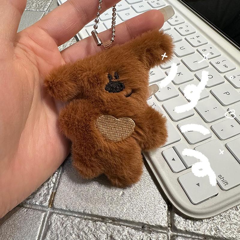 Мультяшный плюшевый медведь, брелок-подвеска, милая плюшевая кукла, игрушка, кавайная мягкая сумка, украшения, аксессуары