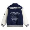 Li Ning Letter Color Block однобортный пиджак с длинным рукавом и лацканами мужская куртка темно-синего цвета AJDU367-3
