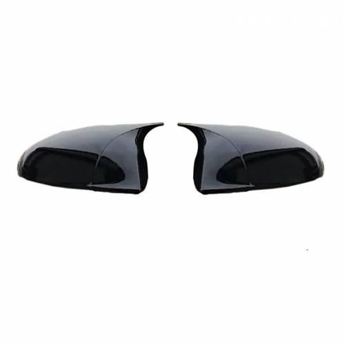 Накладка на зеркало заднего вида Fiat Linea Bat глянцевая черная