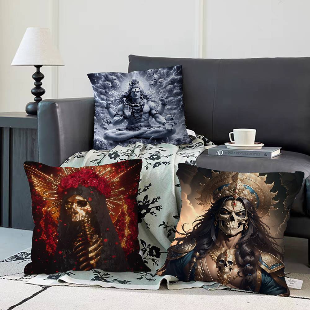 Бог с нами Череп 45*45см Наволочка Чехол для подушки Декор Наволочка Домашняя наволочка Для диванной подушки