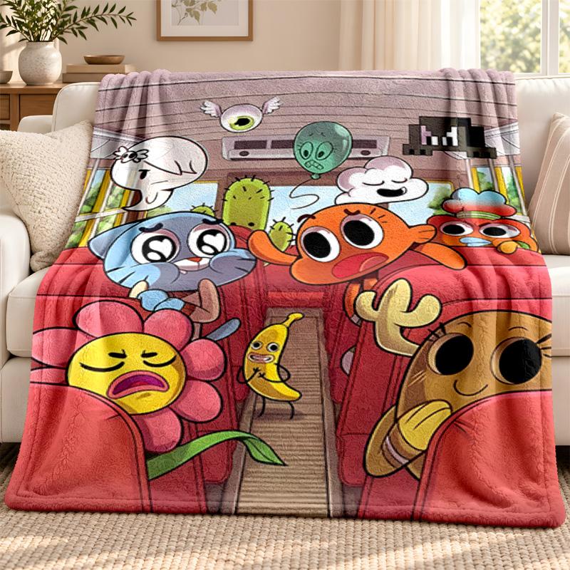 Gumball blanket Flannel Blanket Soft Cozy Plush Throw for Sofa Bed Lightweight Home Decoration Outdoor camping