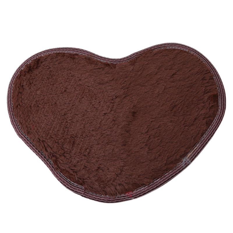 26*37cm Love Heart Shaped Doormat Non-Slip Soft Push Floor Mat Bathroom Floor Area Rug For Living Room Mats Faux Shaggy Carpets