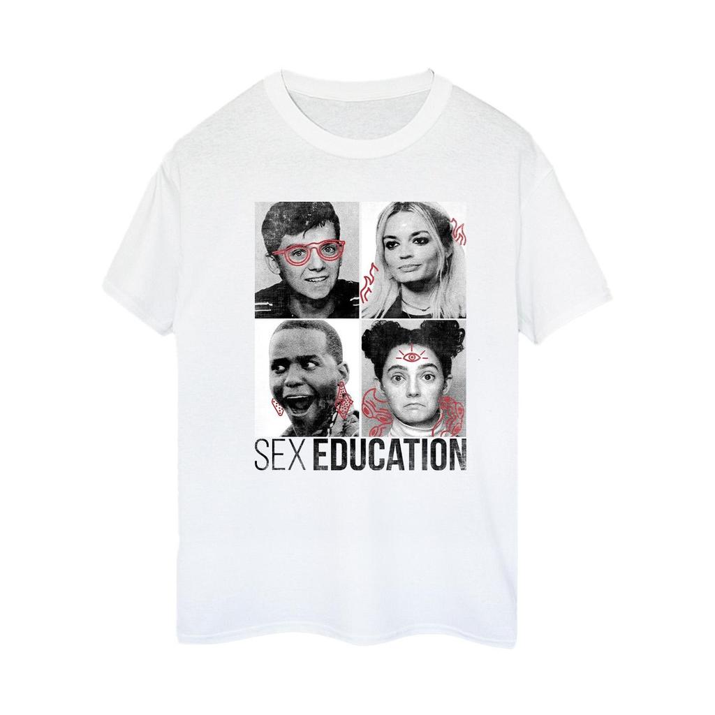 Netflix Womens/Ladies Sex Education Class Photos Cotton Boyfriend T-Shirt