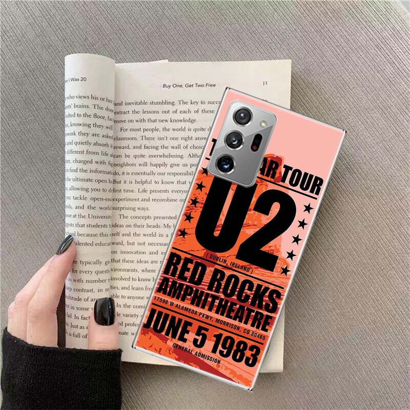 Чехол для телефона Band U2 для Samsung Galaxy S25 Edge S24 S23 FE S22 S26 Ultra S21 S20 S10 Plus Capa Мягкий