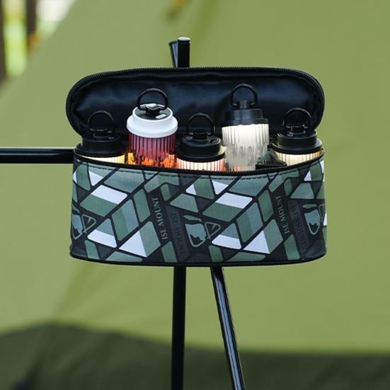 Сумка для хранения фонарей для кемпинга на открытом воздухе, большая вместимость, съемные отсеки, переносная ручка, многофункциональная