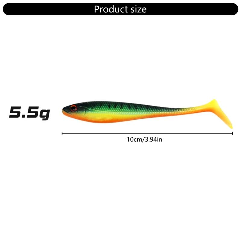 7 шт. Мягкие рыболовные приманки Искусственные наживки Swimbait с лопастным хвостом Рыболовная приманка для форели судака Swim Baits 10 см
