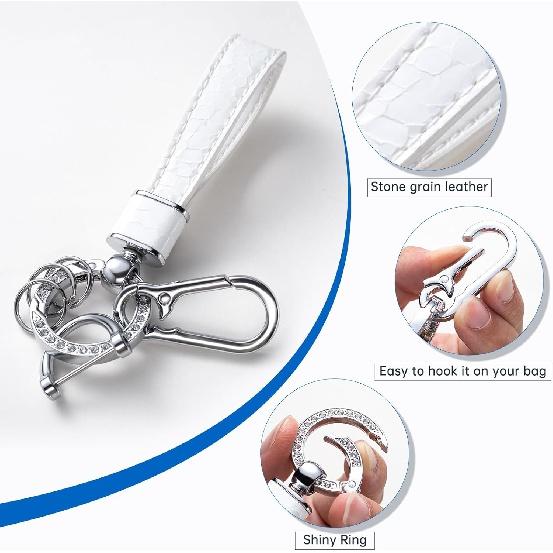 For Ford Key Fob Cover with Keychain Lanyard, Key Fob Case Protection for Ford Fusion Escape Expedition Explorer Edge Mustang Ranger 4 Button, Car