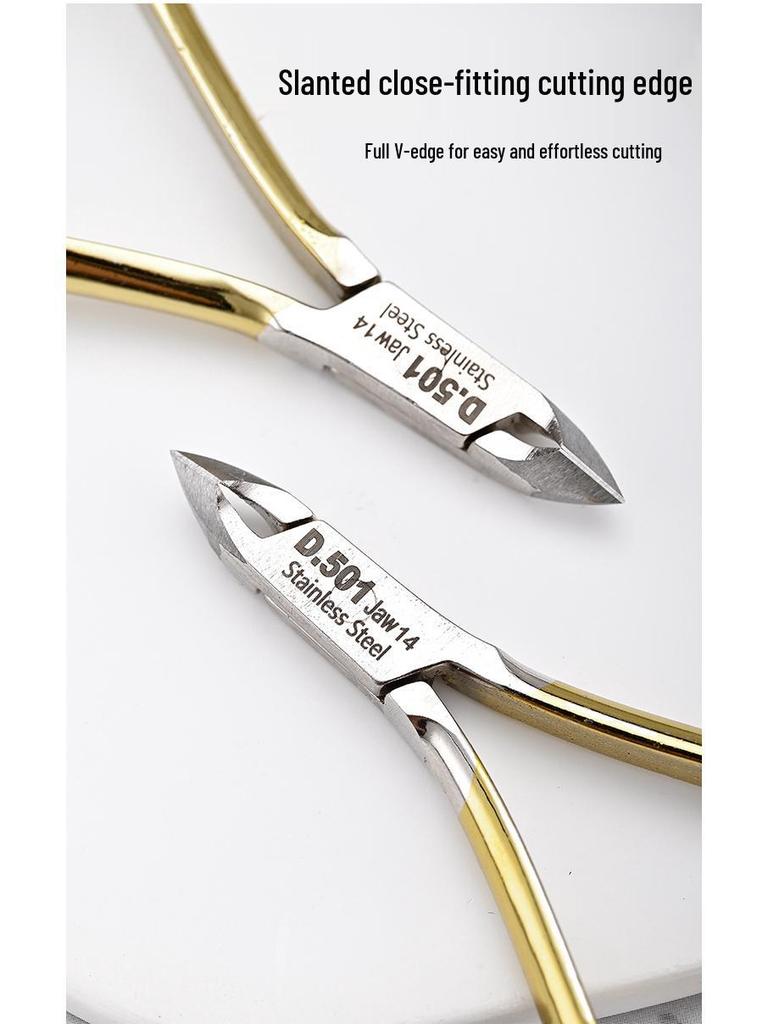 Easy Cut D-501 Stainless Steel Cuticle Nipper & Clipper Set - Professional Vietnamese Style Manicure Tools