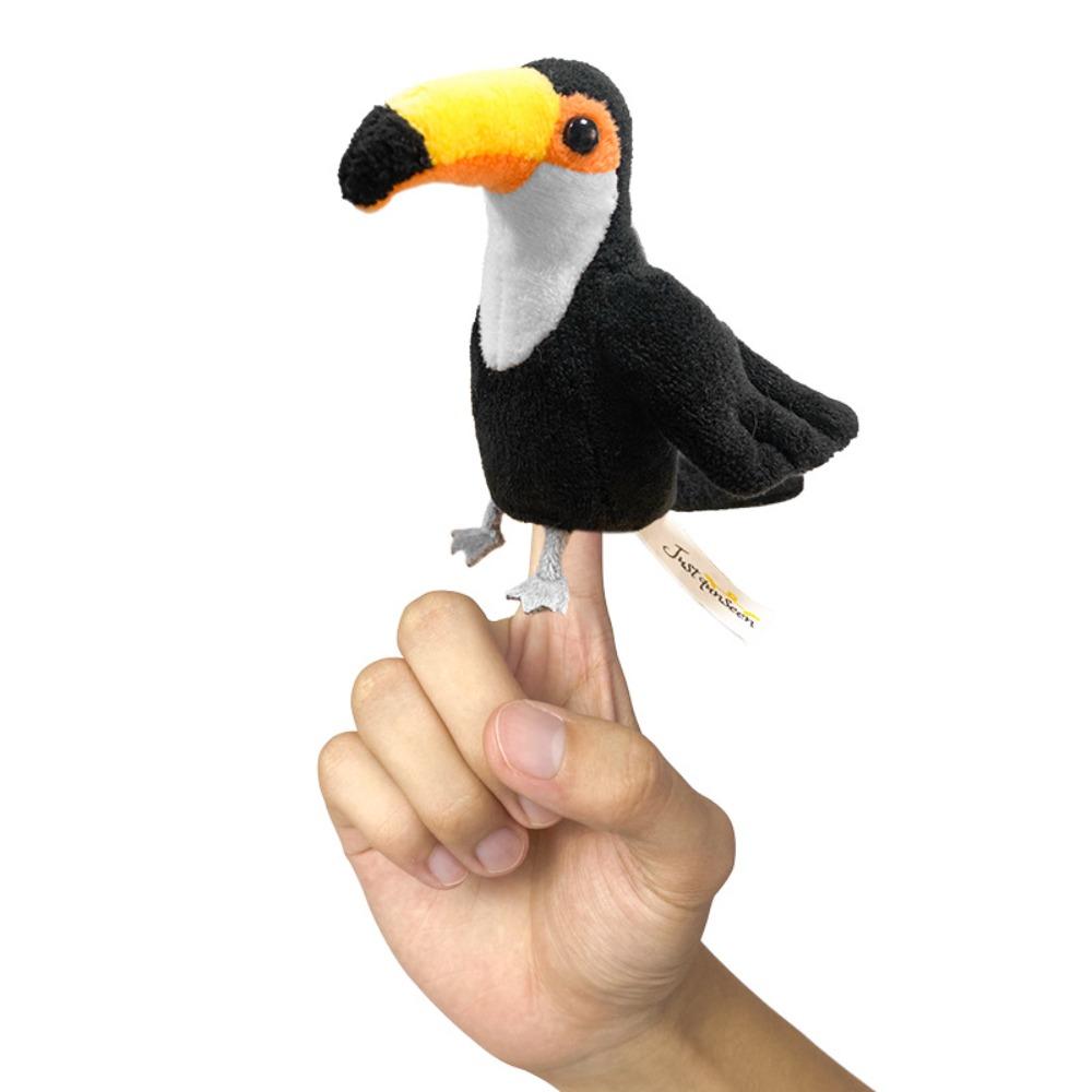 Plush Doll Bird Finger Puppet Stuffed Animal Animal Hand Puppet Parrot Finger Doll Interactive Toy