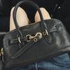 2024 New Genuine Leather Boston Small Bag - Women's High-End Handheld & Shoulder Messenger Bag