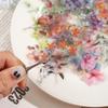 50pcs Flower Plant Stickers Hand Tent DIY Stick Labels Scrapbooking Material Journal Supplies Transparent Flower PET Sticker