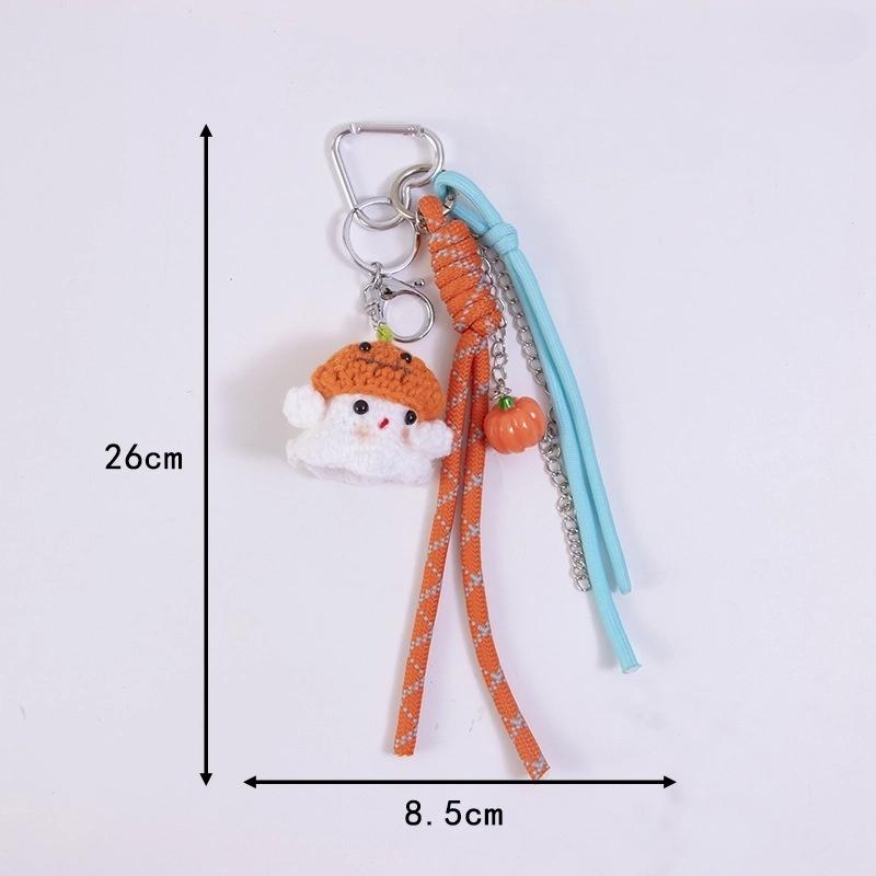 1 шт. Рождественские подарки Смешная вязаная крючком кукла Санта-Клауса Брелок Милый плюшевый вязаный из шерсти Санта-Клаус Украшение