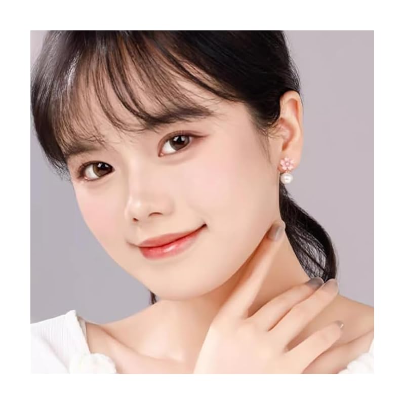 Серьги женские Популярность вишневый цвет серебро 925 Изготовлены из чистого серебра Совместимы с металлической аллергией качающиеся жемчуг популярные серьги жемчуг день рождения