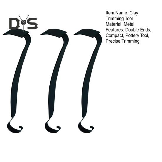 Инструмент для обрезки глины, инструмент для лепки из нержавеющей стали, двухсторонний инструмент для обрезки для начинающих художников по гончарному делу и керамике