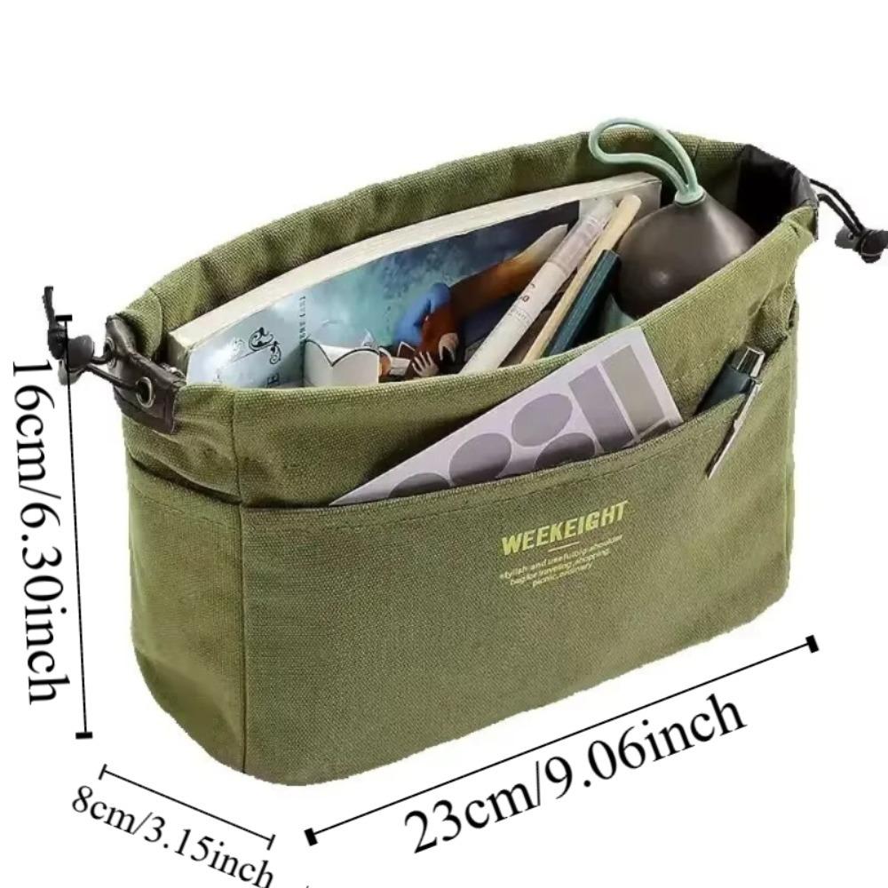 Легкая парусиновая сумка на шнурке, многокарманная косметичка, новая дорожная сумка для хранения